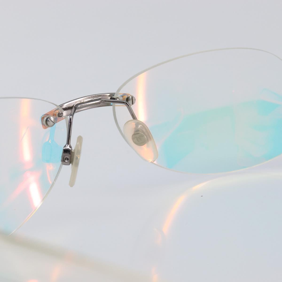 CHANEL Rimless Sunglasses plastic Clear CC Auth BA15679