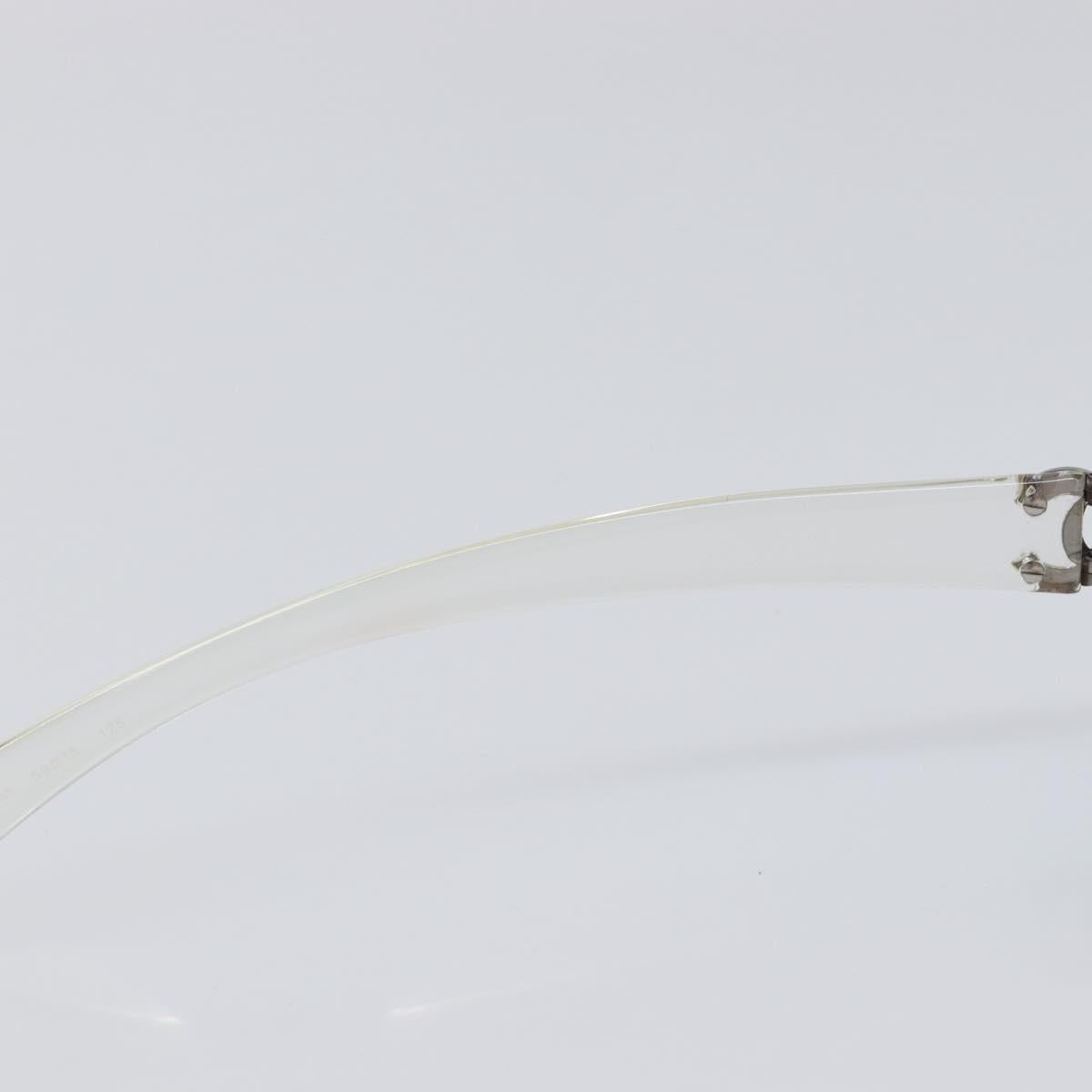 CHANEL Rimless Sunglasses plastic Clear CC Auth BA15679