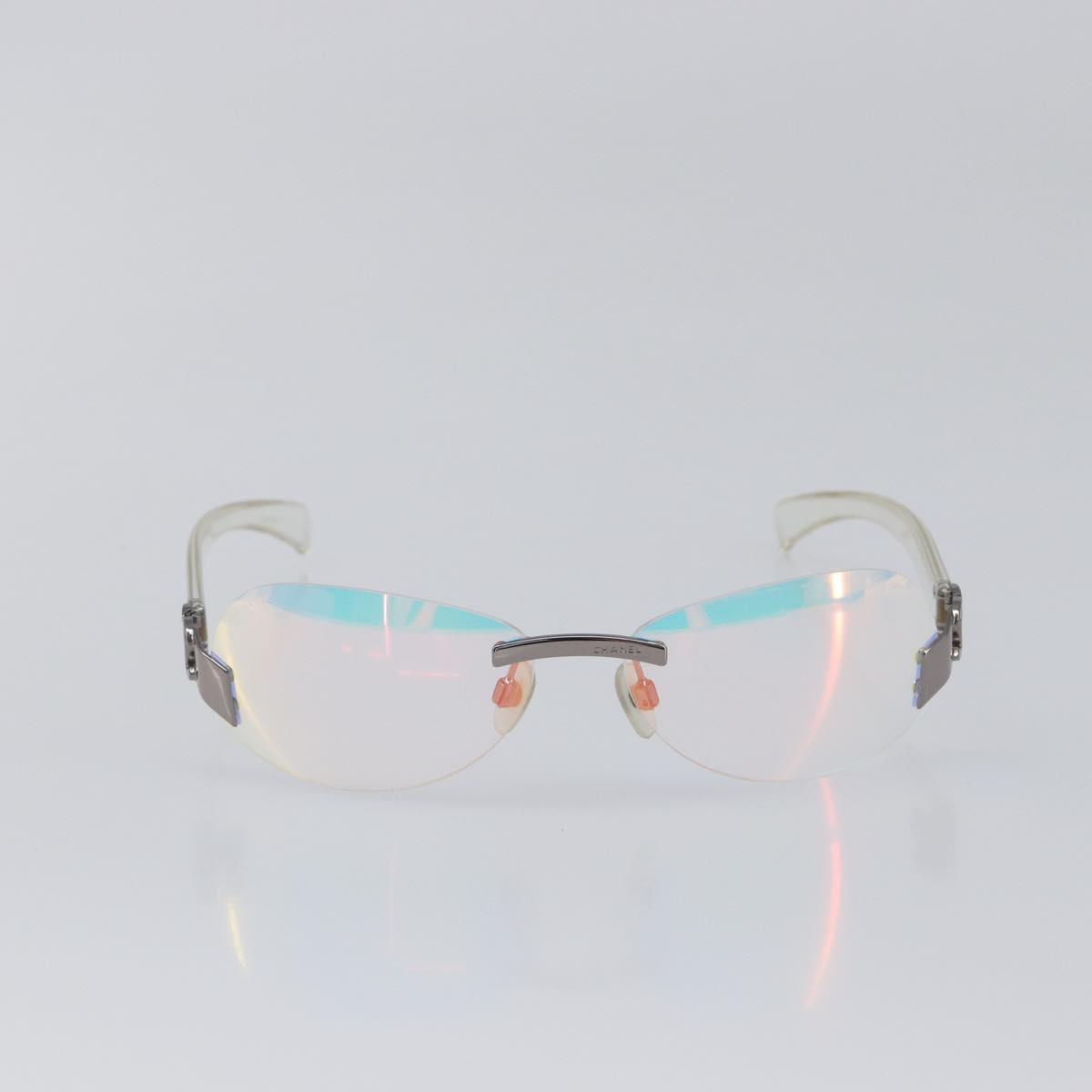 CHANEL Rimless Sunglasses plastic Clear CC Auth BA15679