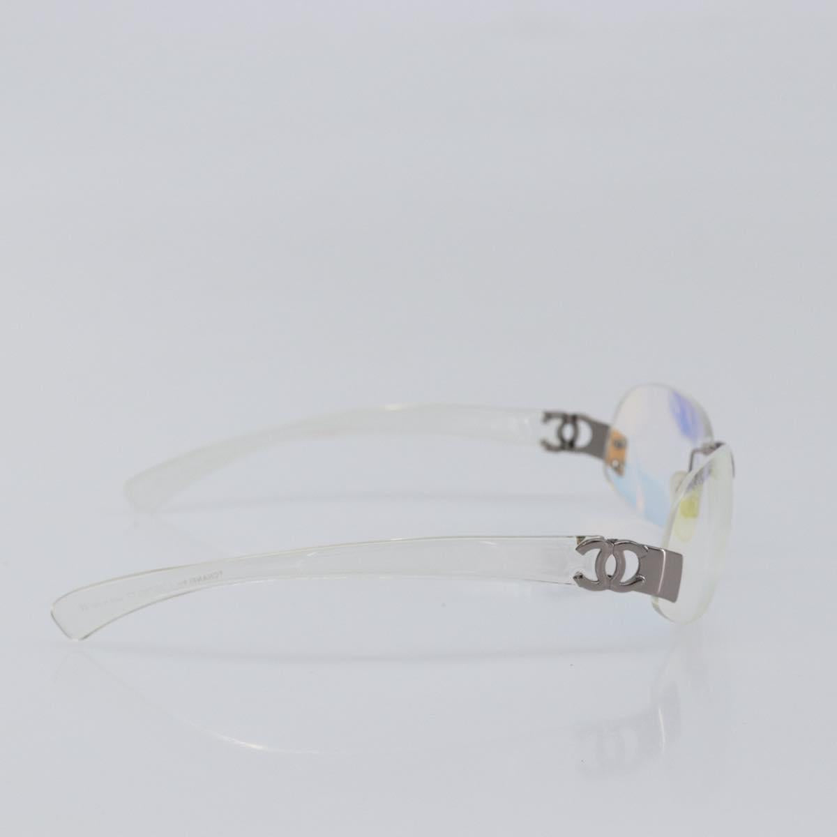 CHANEL Rimless Sunglasses plastic Clear CC Auth BA15679