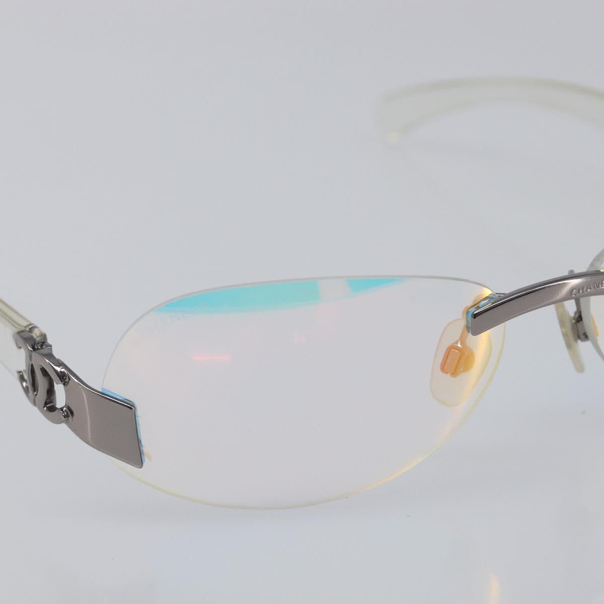 CHANEL Rimless Sunglasses plastic Clear CC Auth BA15679