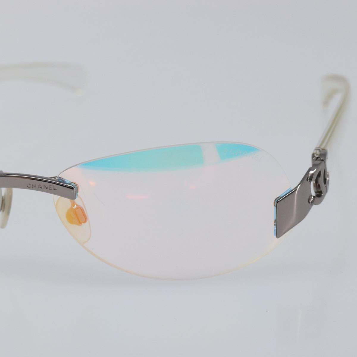 CHANEL Rimless Sunglasses plastic Clear CC Auth BA15679