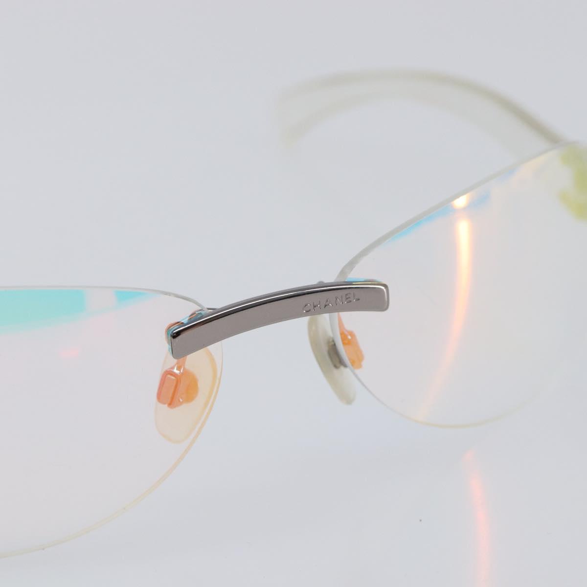CHANEL Rimless Sunglasses plastic Clear CC Auth BA15679