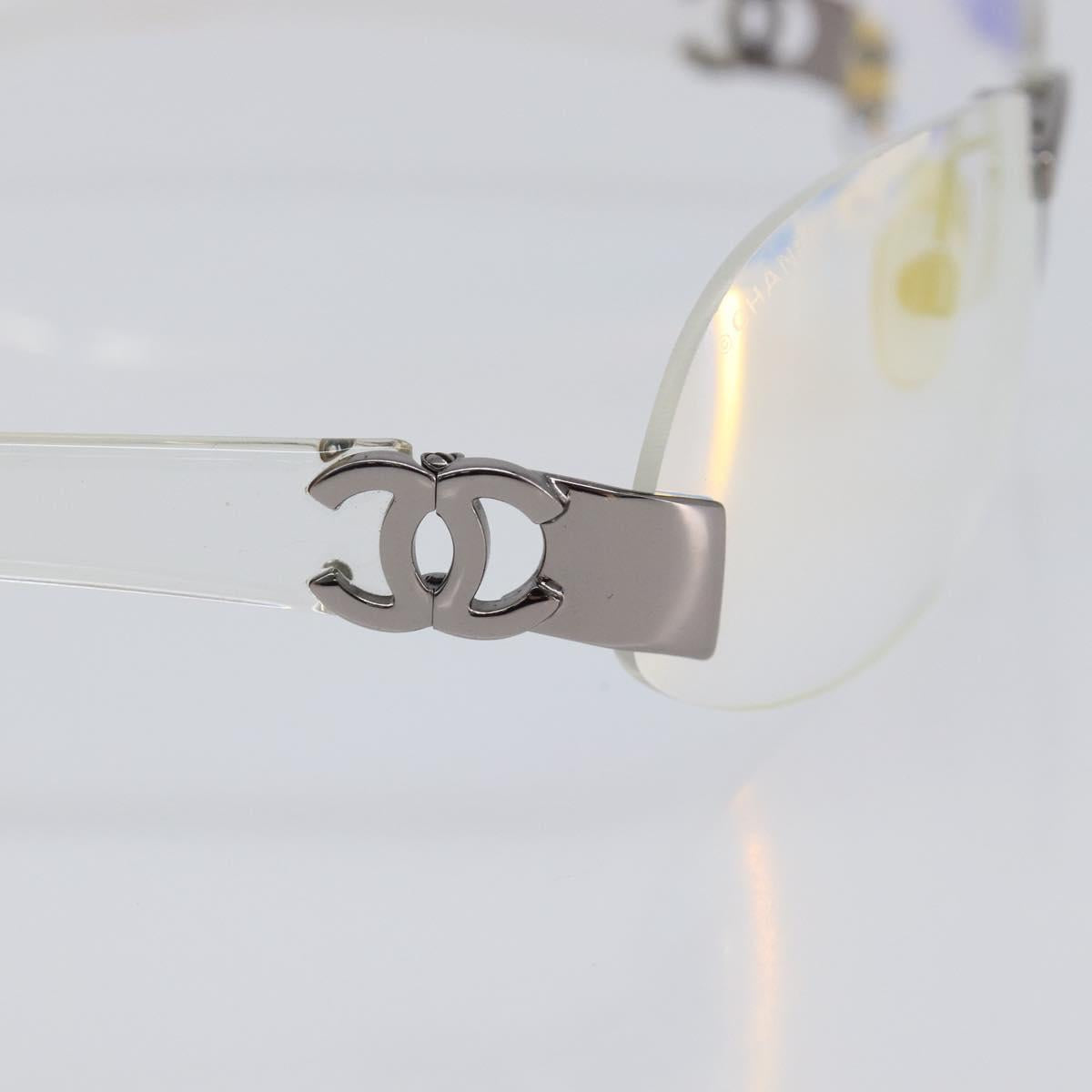 CHANEL Rimless Sunglasses plastic Clear CC Auth BA15679
