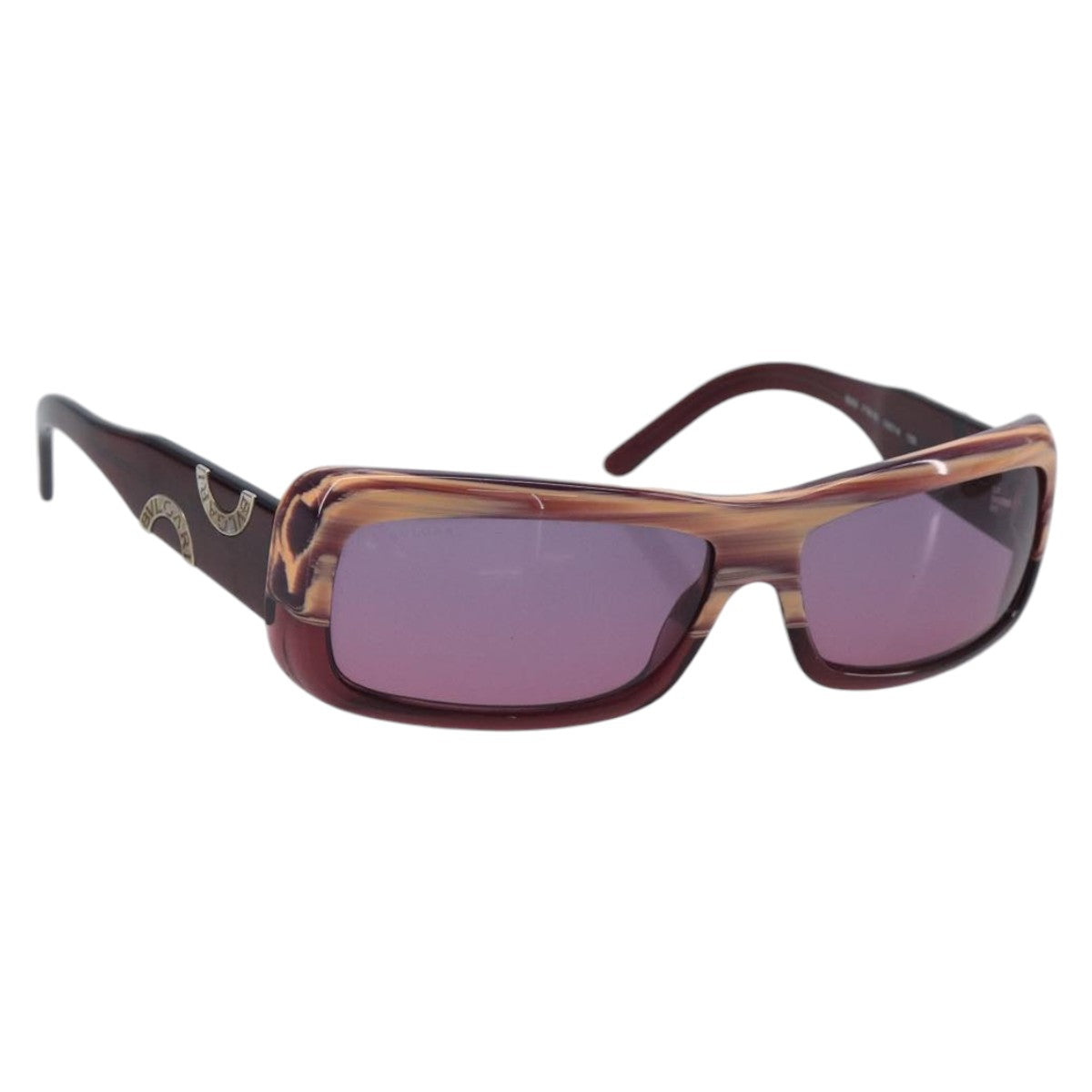 BVLGARI Sunglasses plastic Purple Auth BA15682