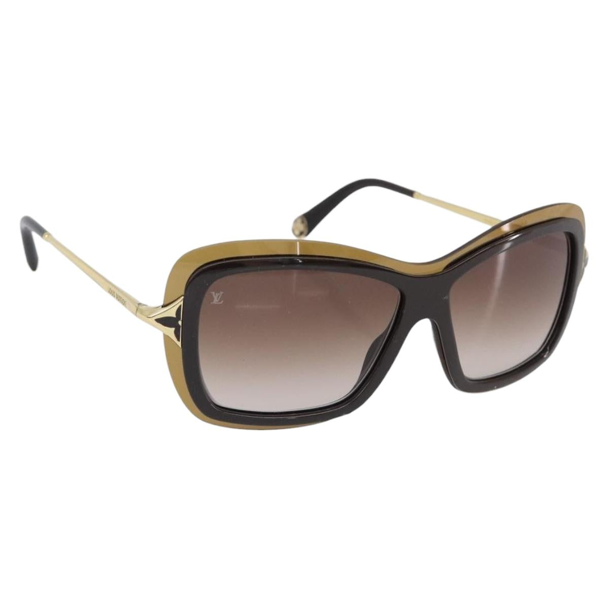 LOUIS VUITTON Sunglasses plastic Brown Z0323W LV Auth BA15683