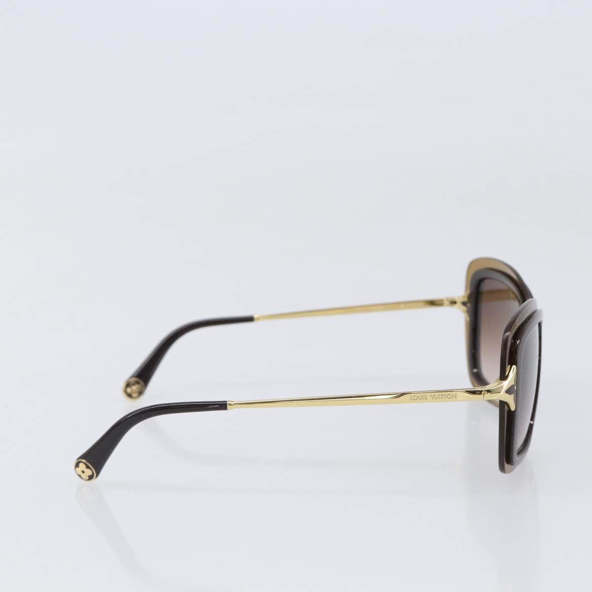 LOUIS VUITTON Sunglasses plastic Brown Z0323W LV Auth BA15683
