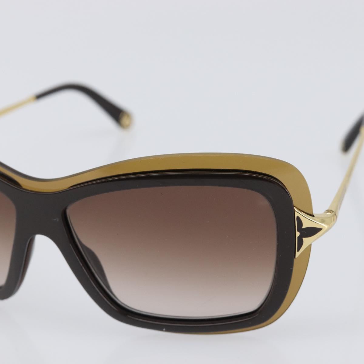 LOUIS VUITTON Sunglasses plastic Brown Z0323W LV Auth BA15683