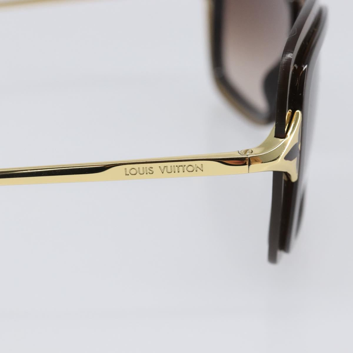 LOUIS VUITTON Sunglasses plastic Brown Z0323W LV Auth BA15683