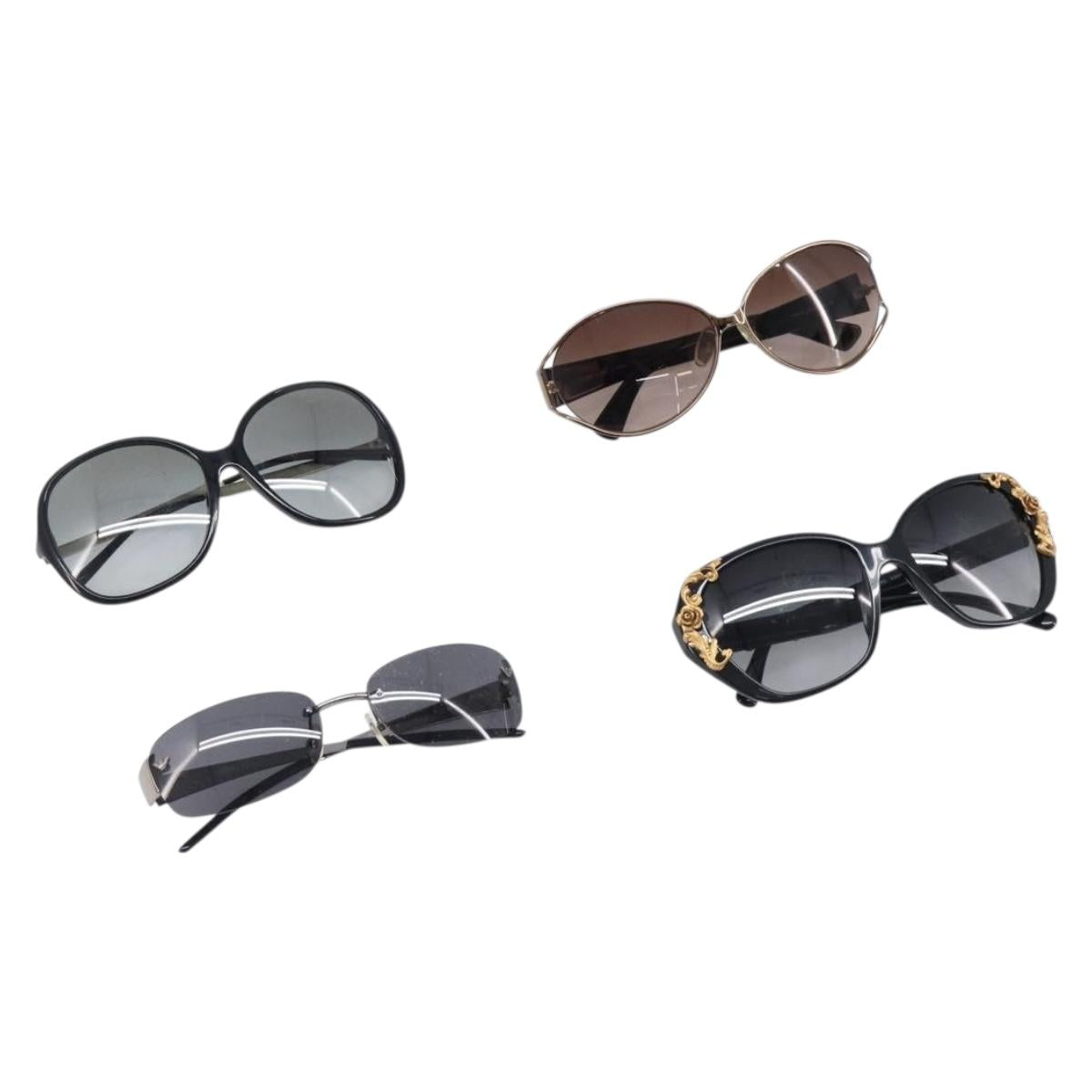 Emporio Armani Burberry Dolce & Gabbana Sunglasses 4 Set Black Auth BA15688