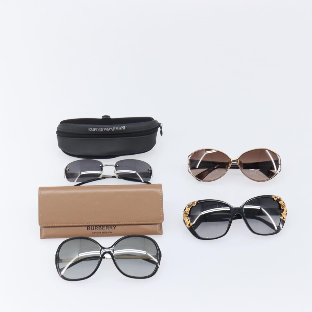 Emporio Armani Burberry Dolce & Gabbana Sunglasses 4 Set Black Auth BA15688