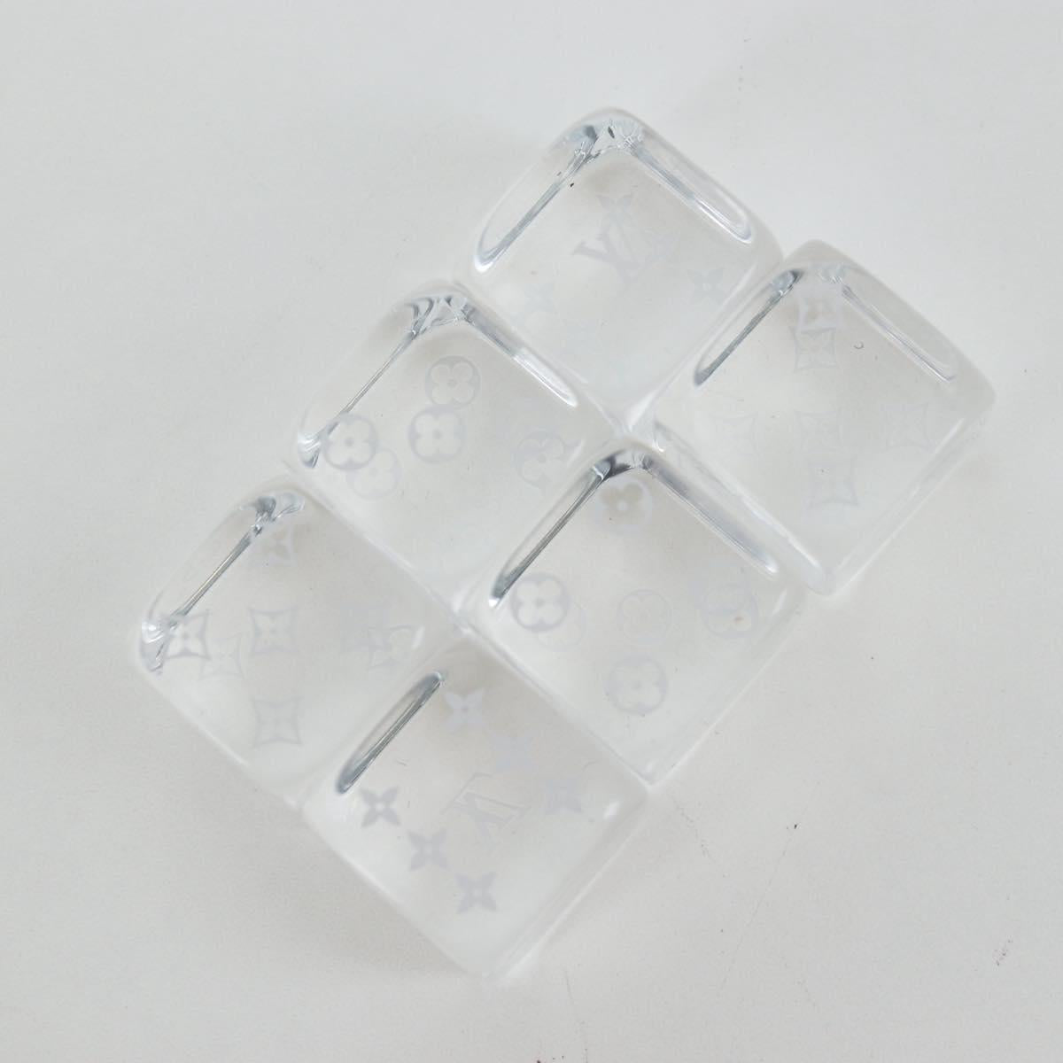 LOUIS VUITTON Dice plastic Clear LV Auth BA15691M