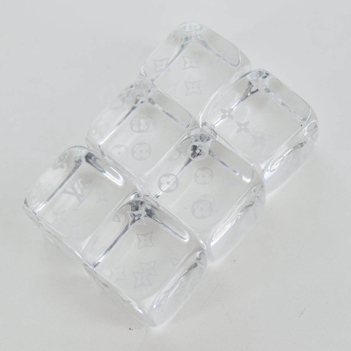 LOUIS VUITTON Dice plastic Clear LV Auth BA15691M