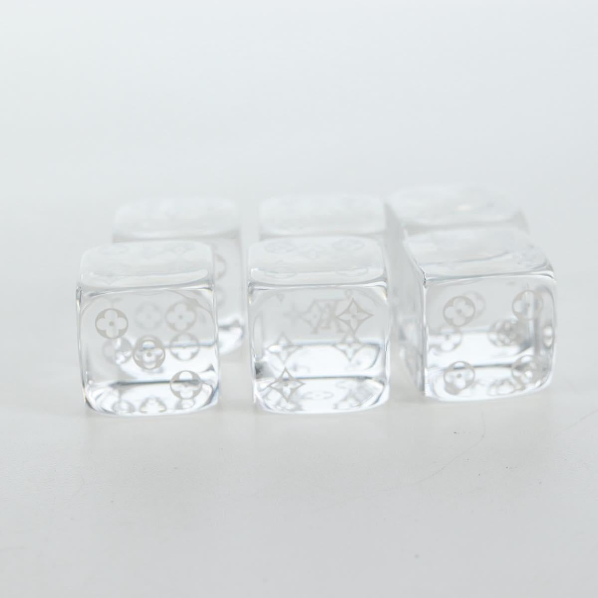 LOUIS VUITTON Dice plastic Clear LV Auth BA15691M