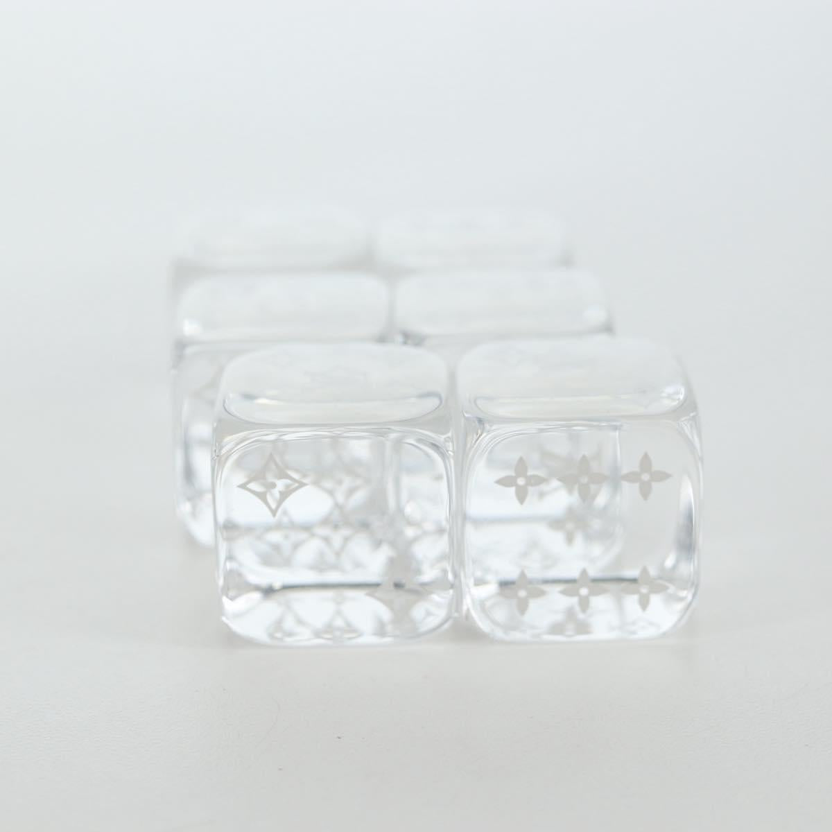 LOUIS VUITTON Dice plastic Clear LV Auth BA15691M