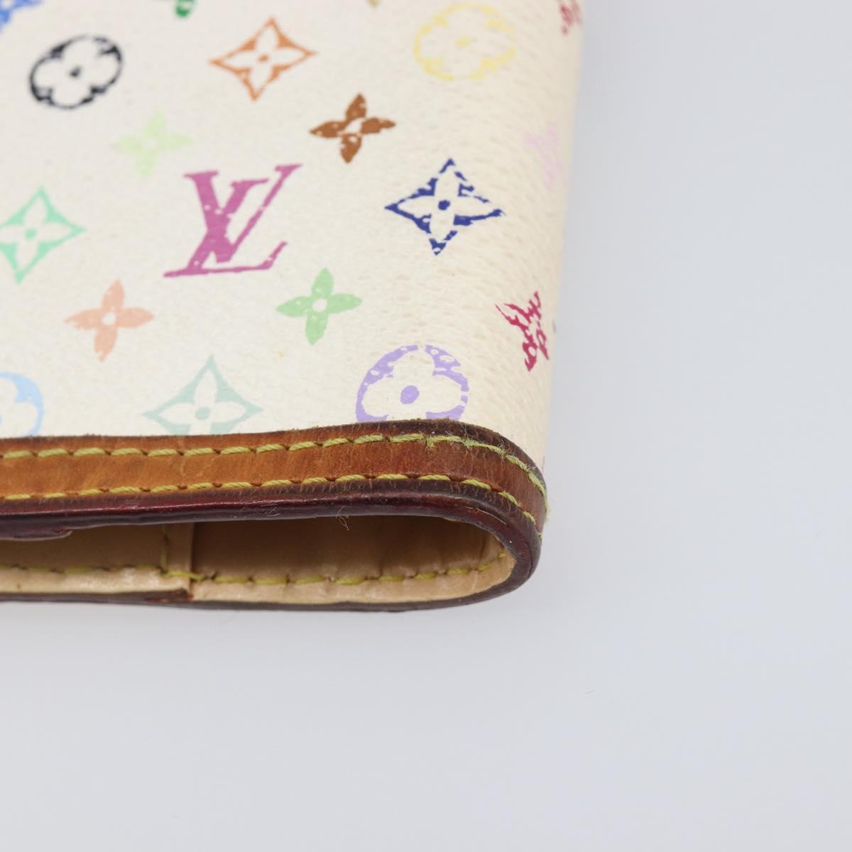 LOUIS VUITTON Monogram Multicolor Agenda PM White R21074 LV Auth BA15692