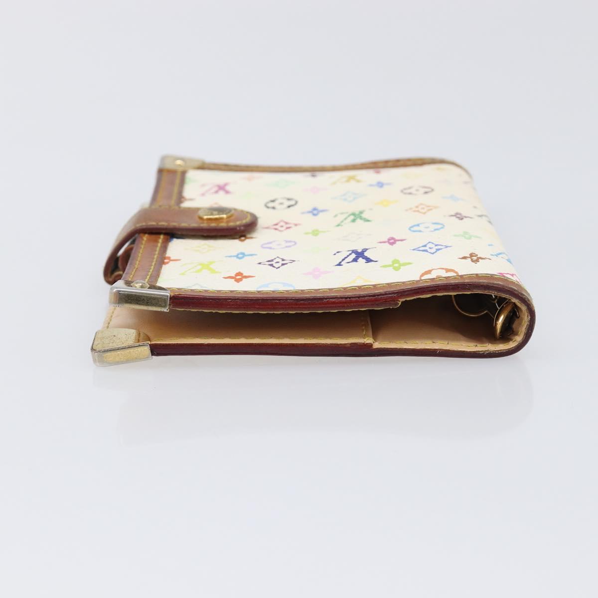LOUIS VUITTON Monogram Multicolor Agenda PM White R21074 LV Auth BA15692