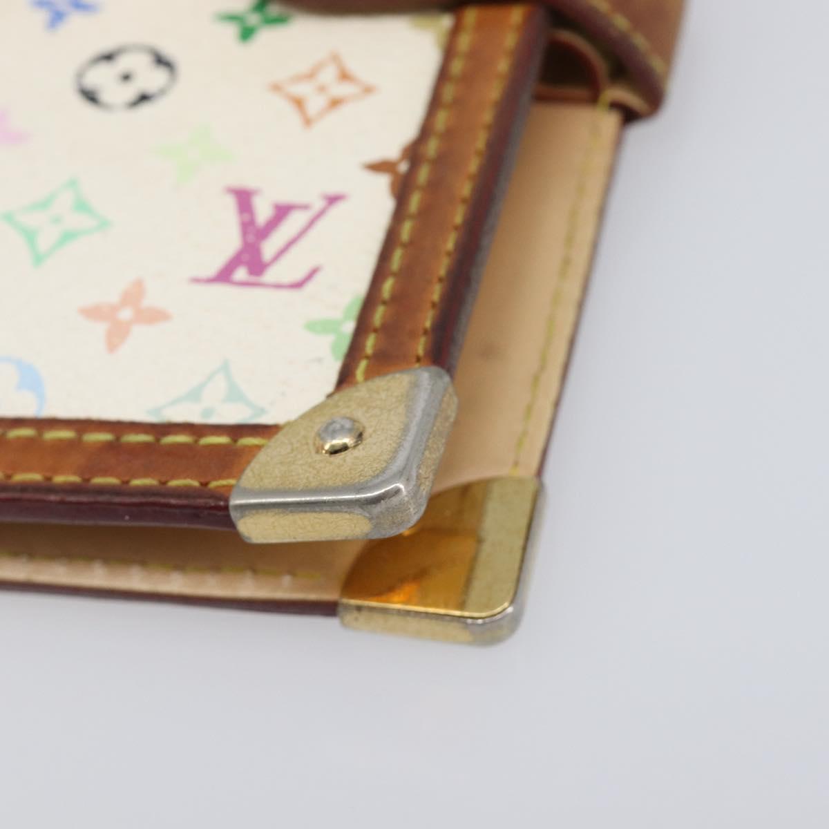 LOUIS VUITTON Monogram Multicolor Agenda PM White R21074 LV Auth BA15692