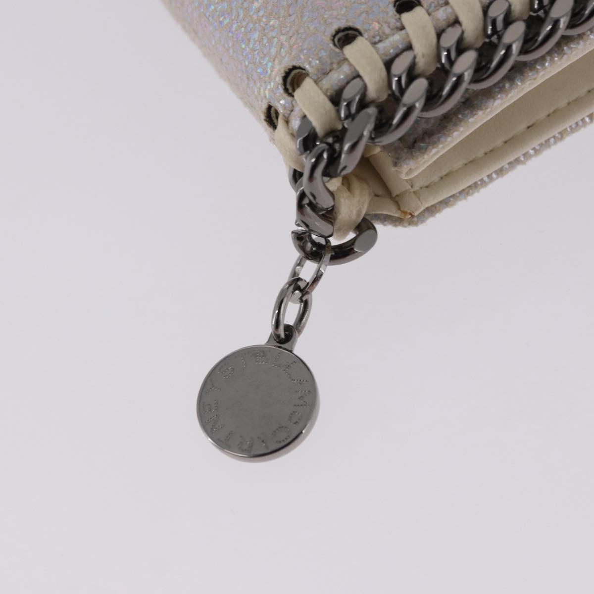 Stella MacCartney Falabella Trifold Wallet Suede Silver 540021 Auth BA15693V