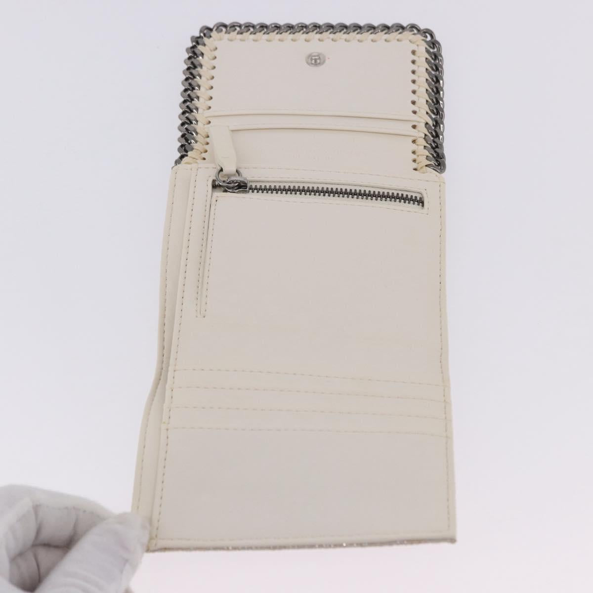 Stella MacCartney Falabella Trifold Wallet Suede Silver 540021 Auth BA15693V