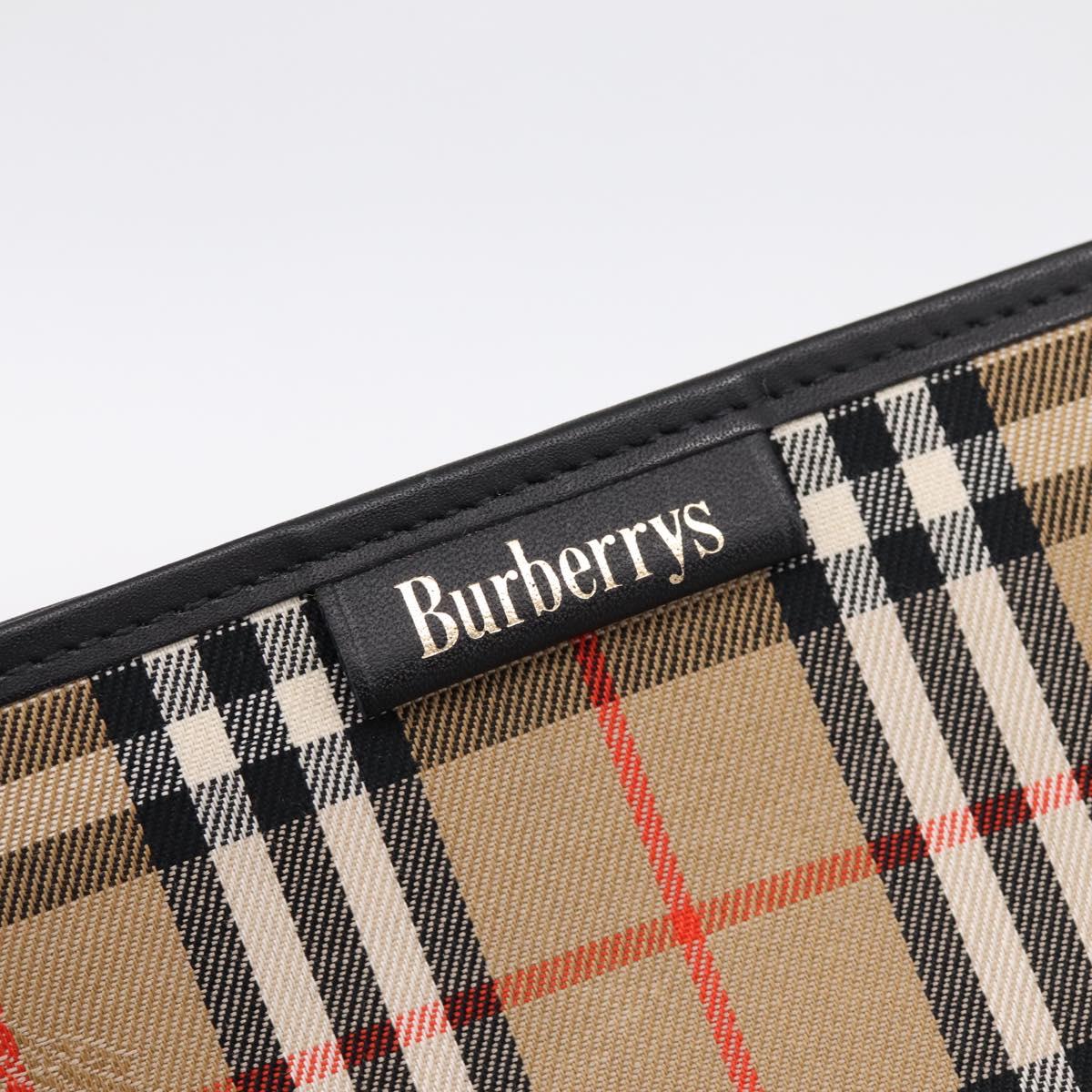 Burberrys Nova Check Planner Canvas Beige Auth BA15694