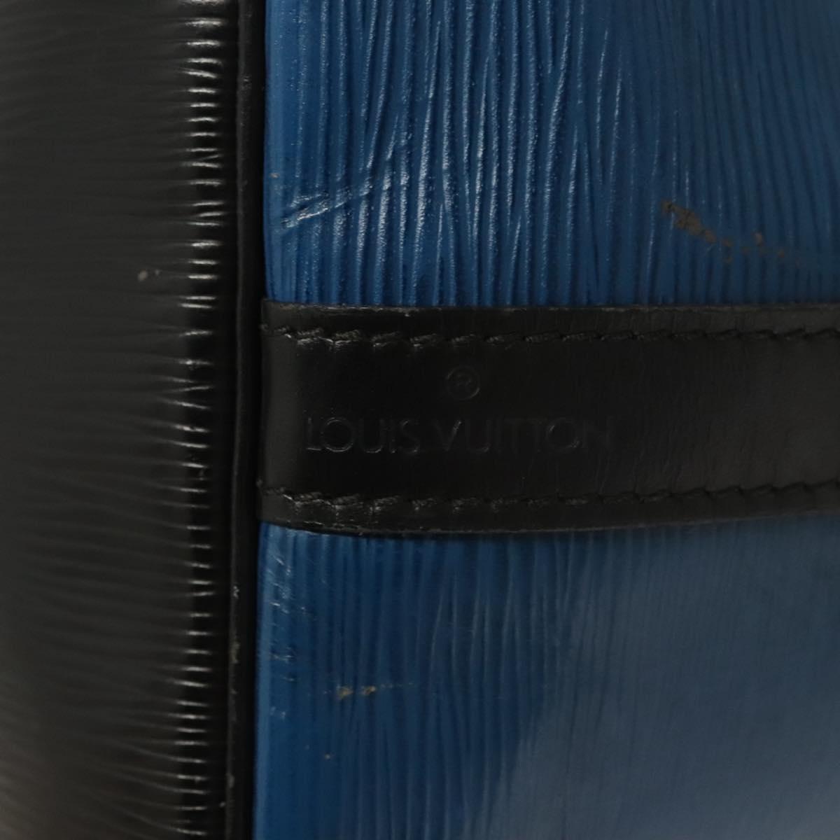LOUIS VUITTON Epi Petit Noe Shoulder Bag Bicolor Black Blue M44152 Auth BA1570