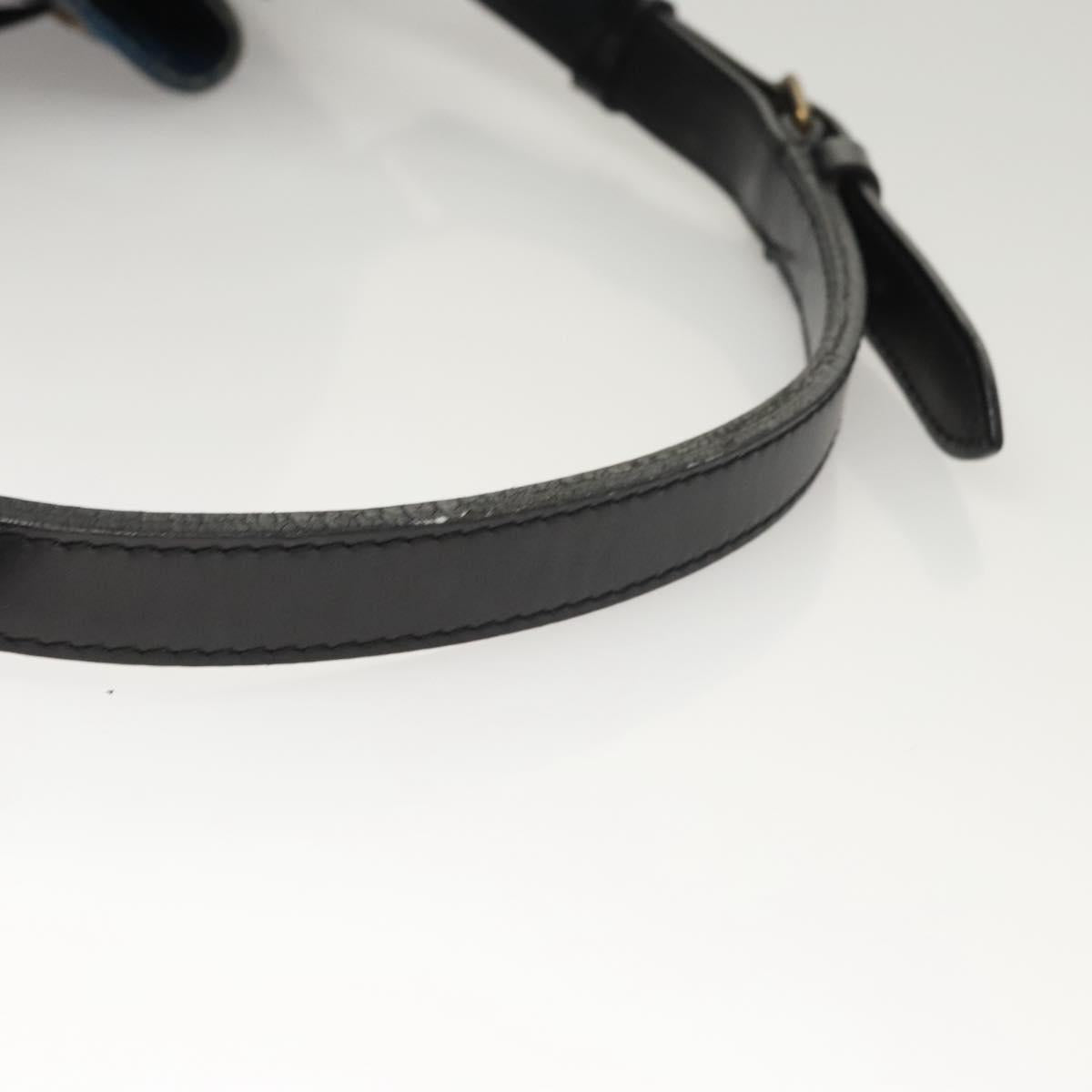 LOUIS VUITTON Epi Petit Noe Shoulder Bag Bicolor Black Blue M44152 Auth BA1570