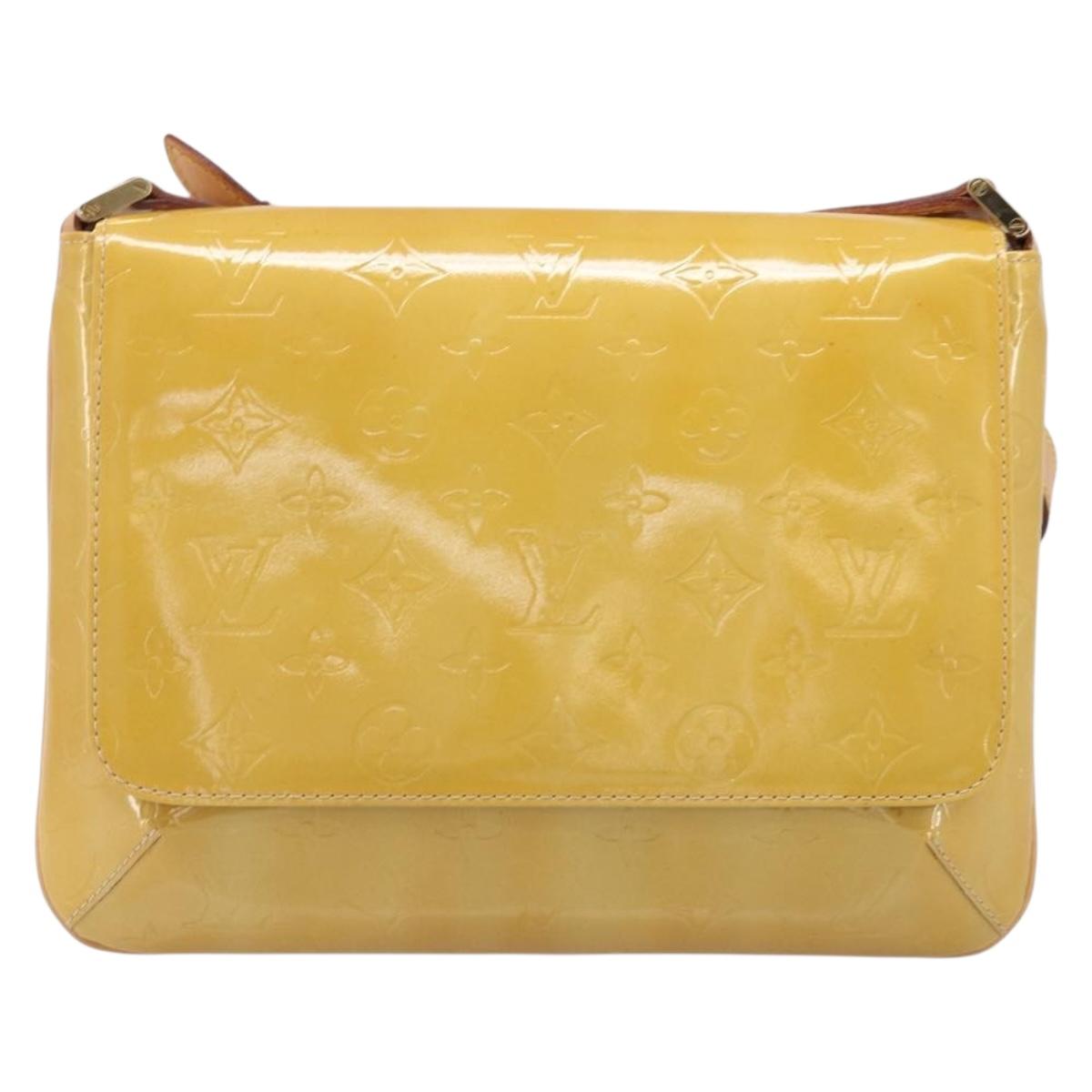 LOUIS VUITTON Monogram Vernis Thompson Street Bag Beige M91301 LV Auth BA15704