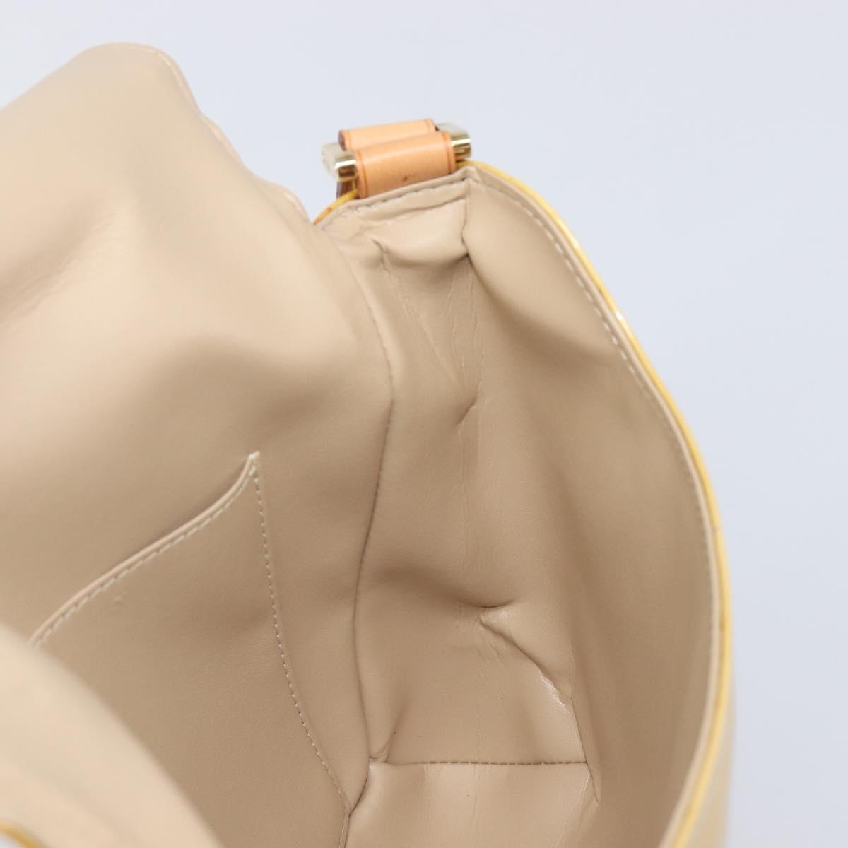 LOUIS VUITTON Monogram Vernis Thompson Street Bag Beige M91301 LV Auth BA15704