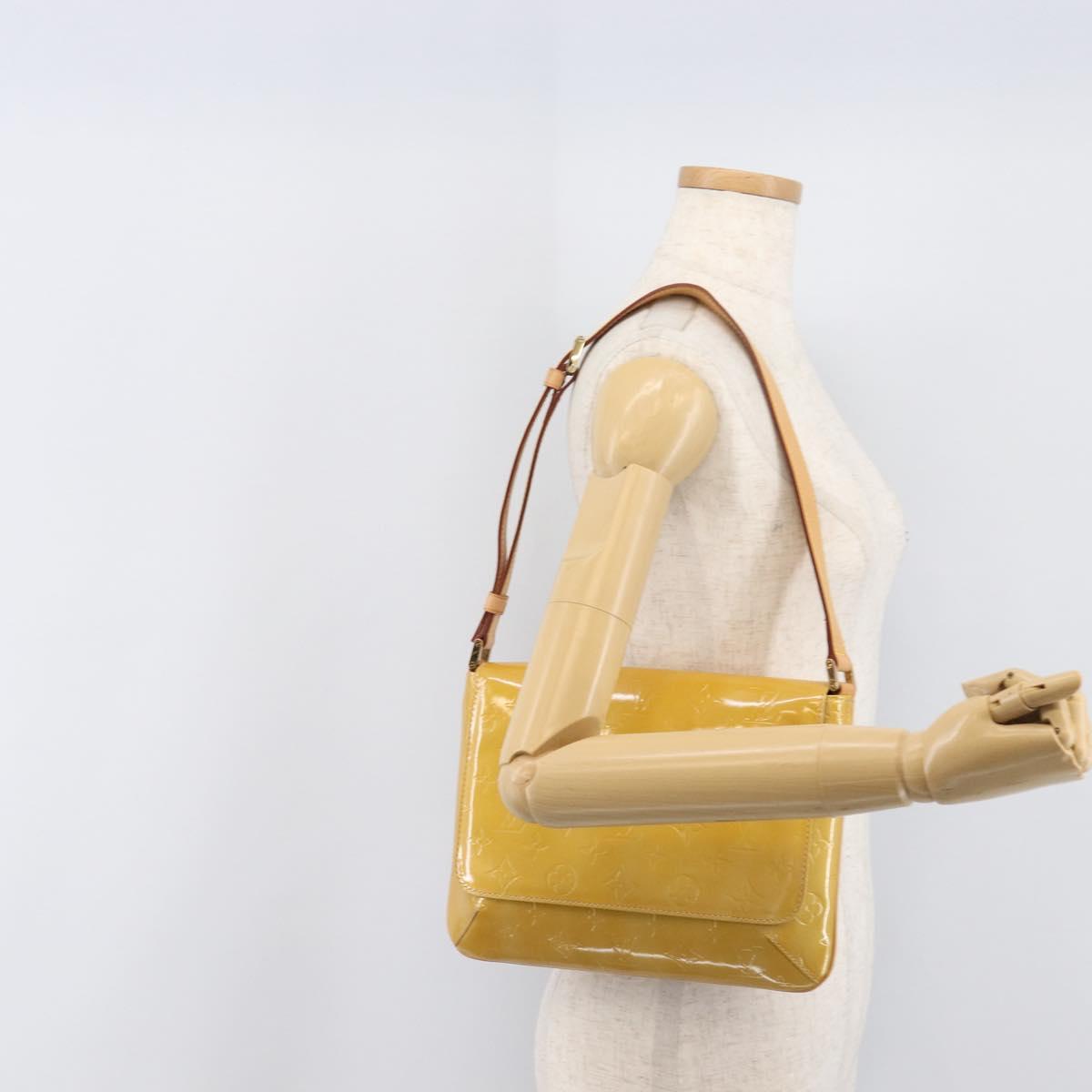 LOUIS VUITTON Monogram Vernis Thompson Street Bag Beige M91301 LV Auth BA15704