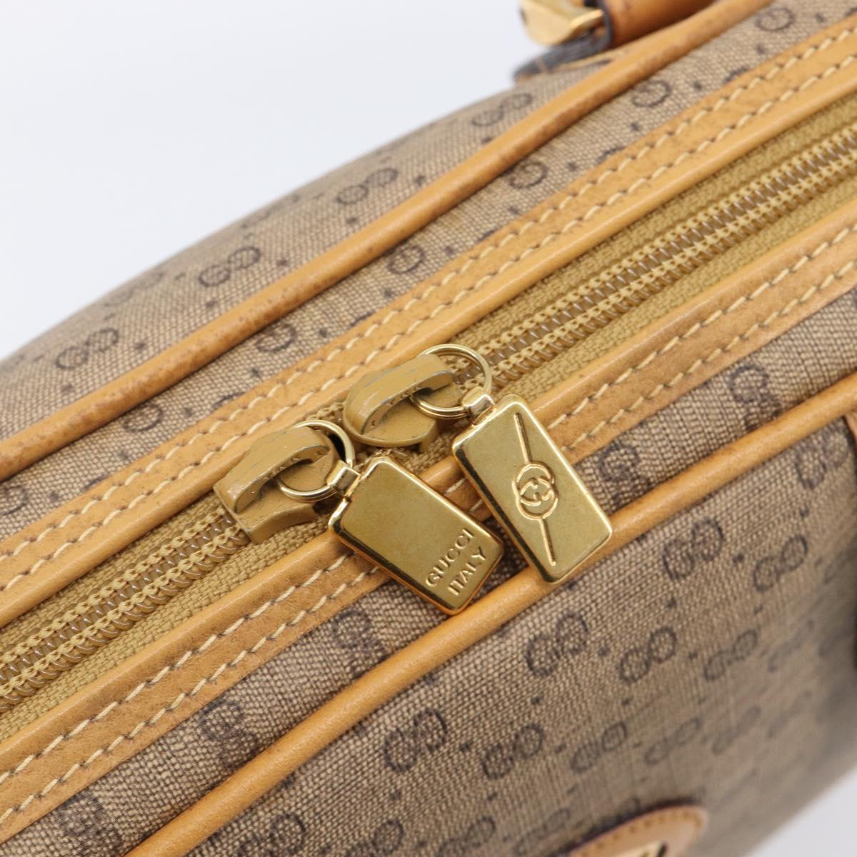 GUCCI Micro GG Supreme Hand Bag PVC Beige Gold 000 39 0030 Auth BA15706