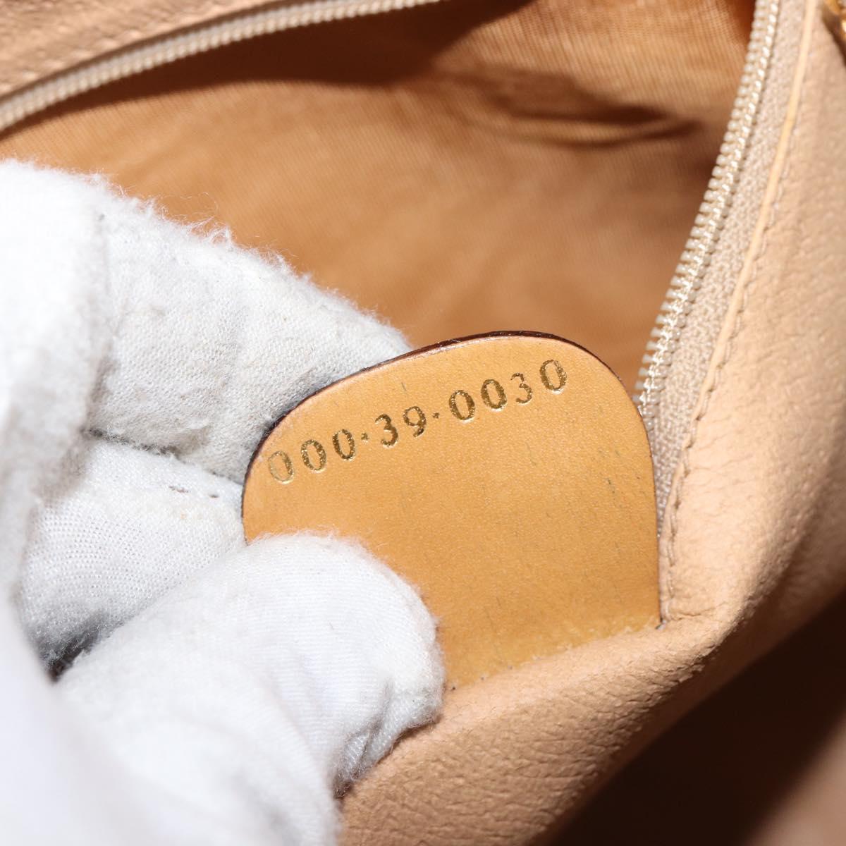 GUCCI Micro GG Supreme Hand Bag PVC Beige Gold 000 39 0030 Auth BA15706