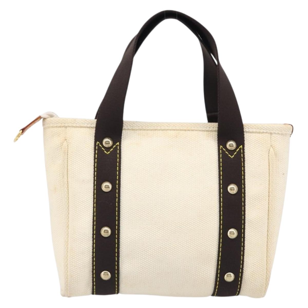 LOUIS VUITTON Antigua Cabas PM Hand Bag Black Beige M40039 LV Auth BA15712