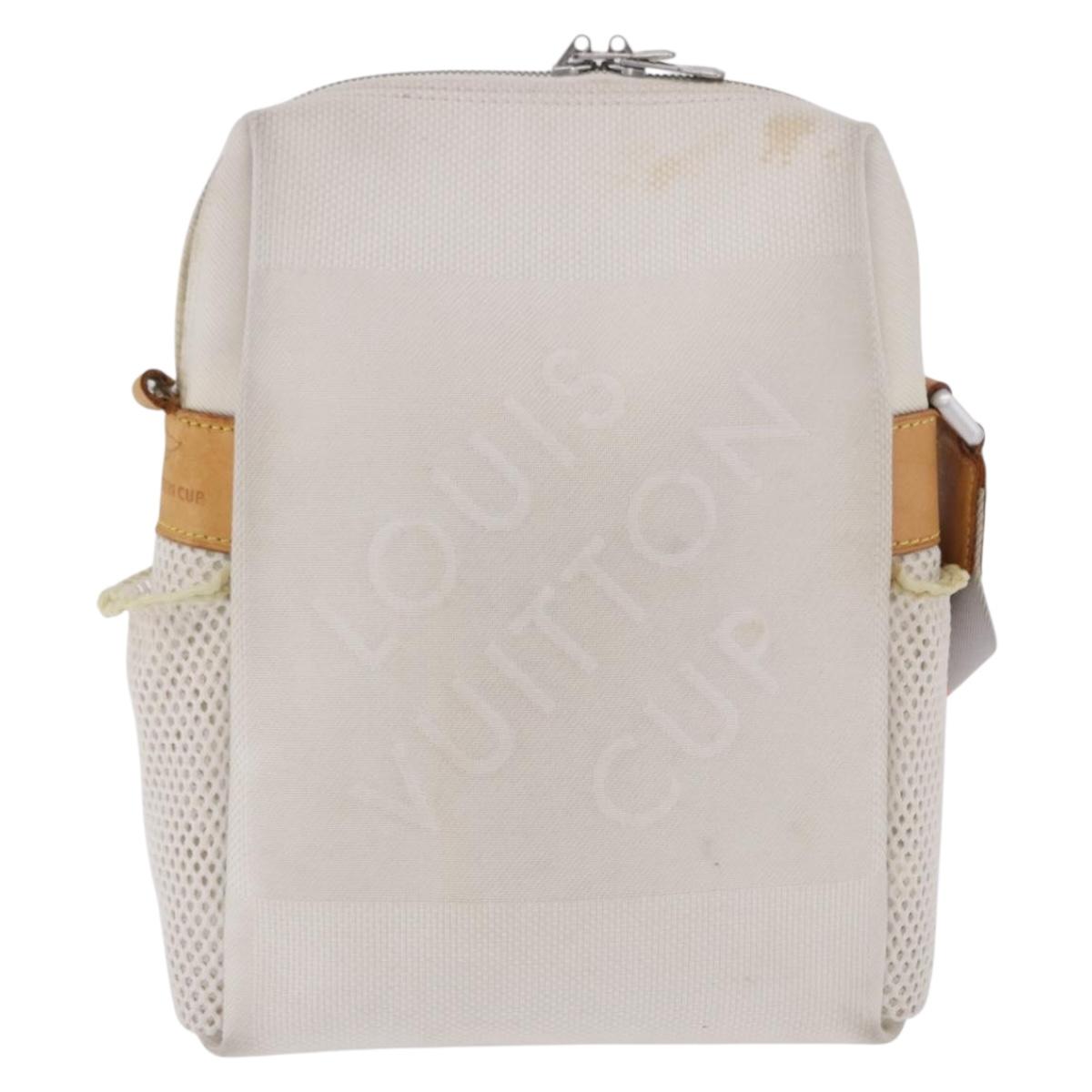 LOUIS VUITTON Damier Geant LV Cup Weatherly Bag White M80637 LV Auth BA15715