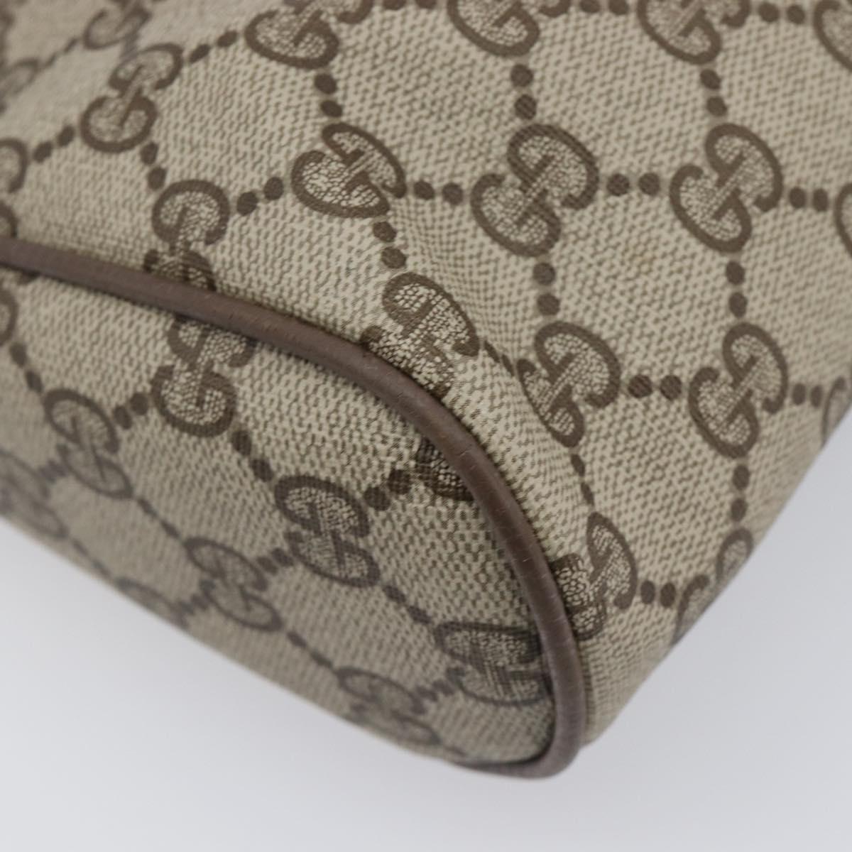 GUCCI GG Supreme Web Sherry Line Clutch Bag PVC Beige 75 01 012 Auth BA15718