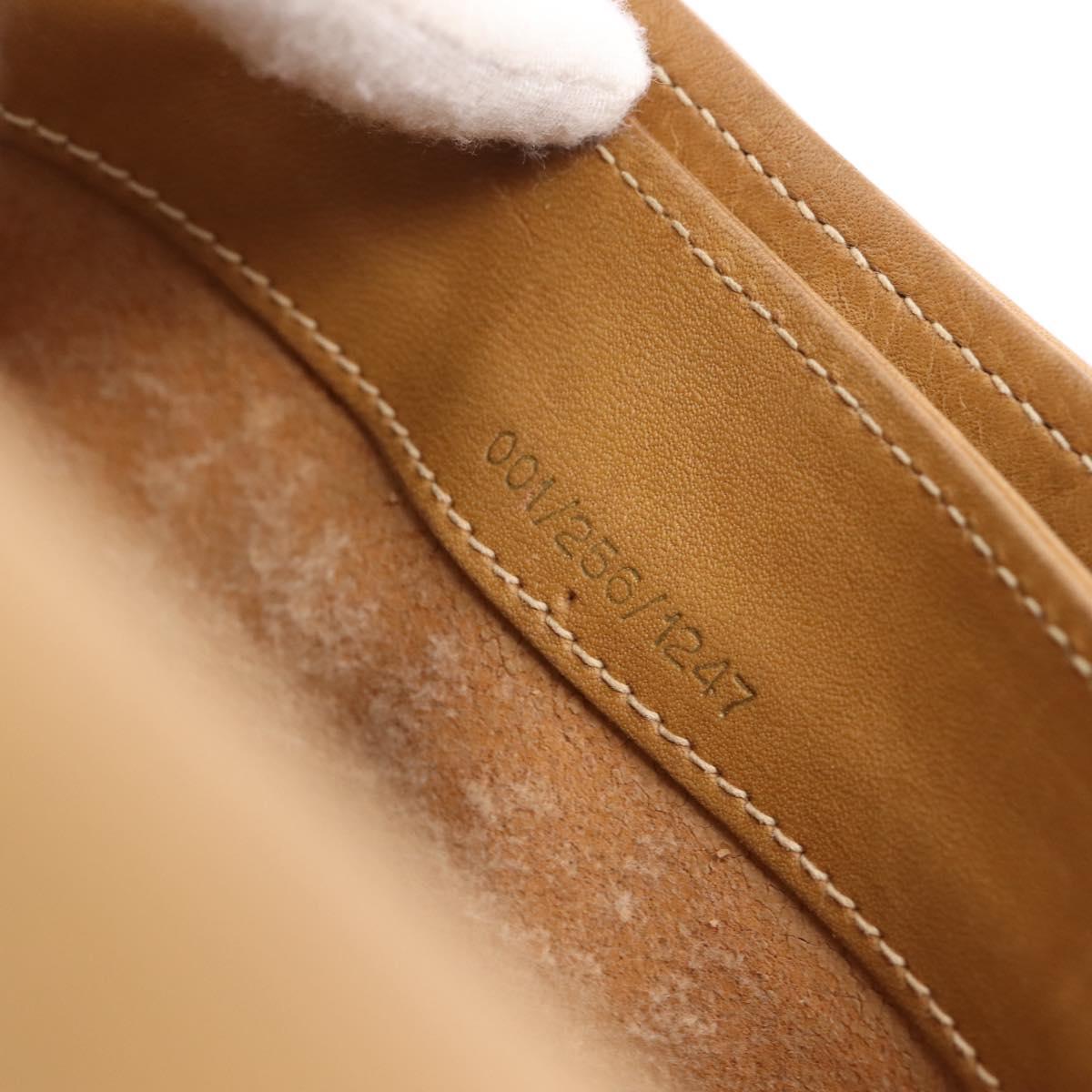 GUCCI Micro GG Supreme Shoulder Bag PVC Beige Gold Auth BA15719