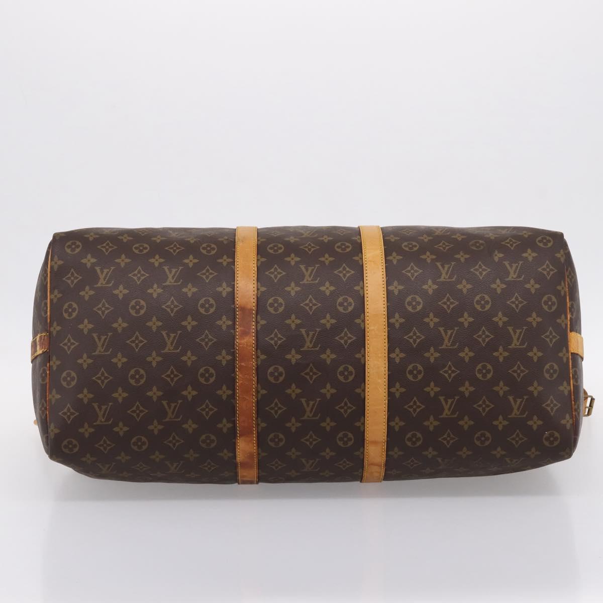 LOUIS VUITTON Monogram Keepall Bandouliere 60 Boston Bag M41412 LV Auth BA15722
