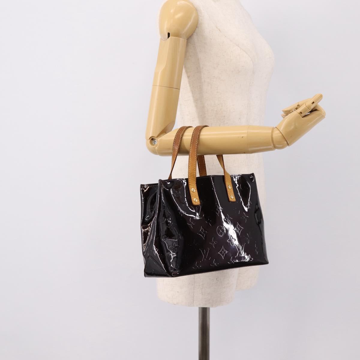 LOUIS VUITTON Monogram Vernis Reade PM Hand Bag Amarante M91993 LV Auth BA15724