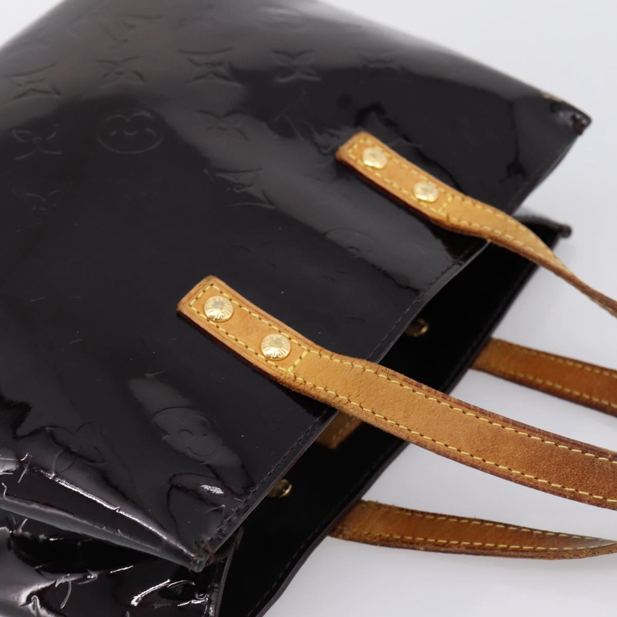 LOUIS VUITTON Monogram Vernis Reade PM Hand Bag Amarante M91993 LV Auth BA15724