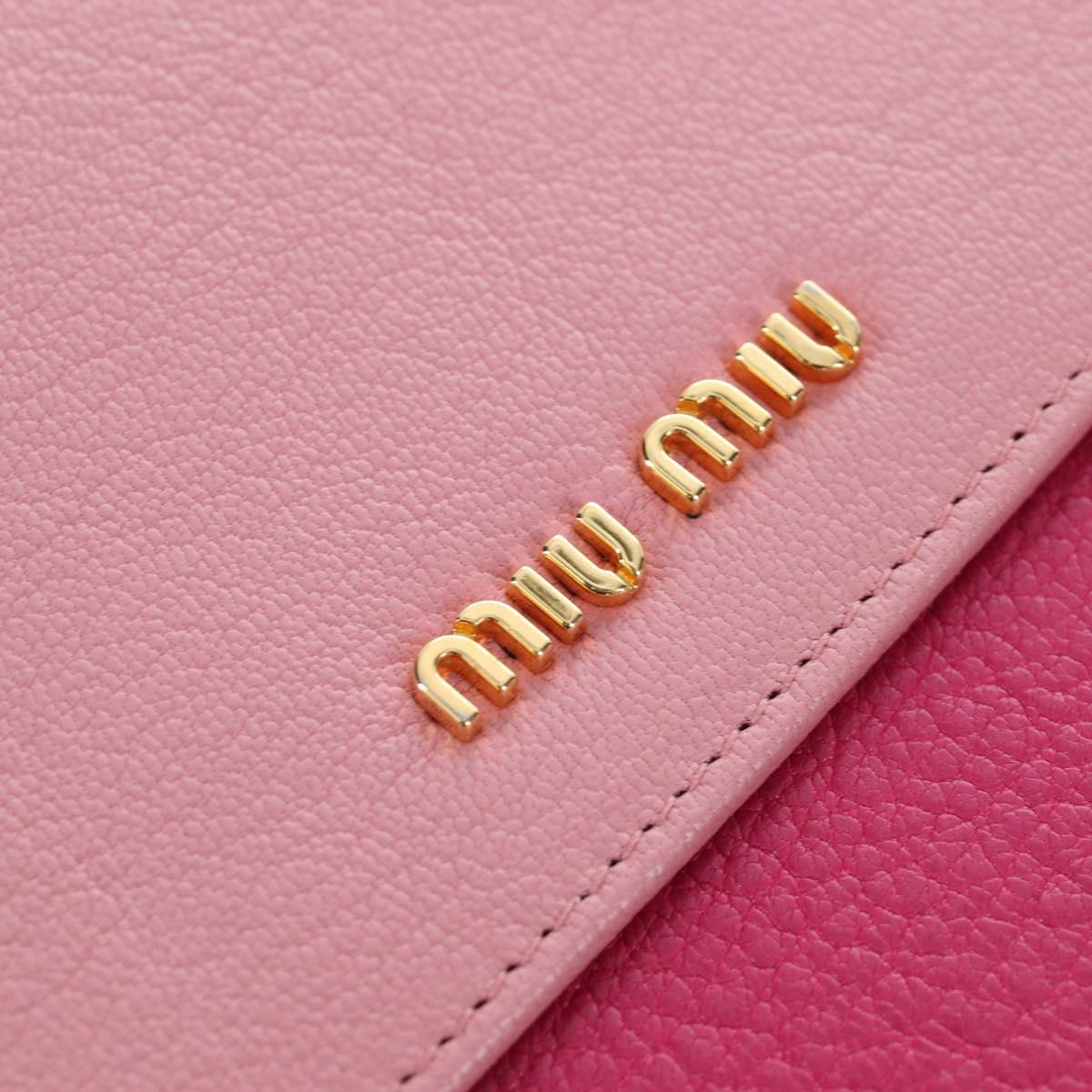 Miu Miu Wallet Leather Pink Auth BA15726V