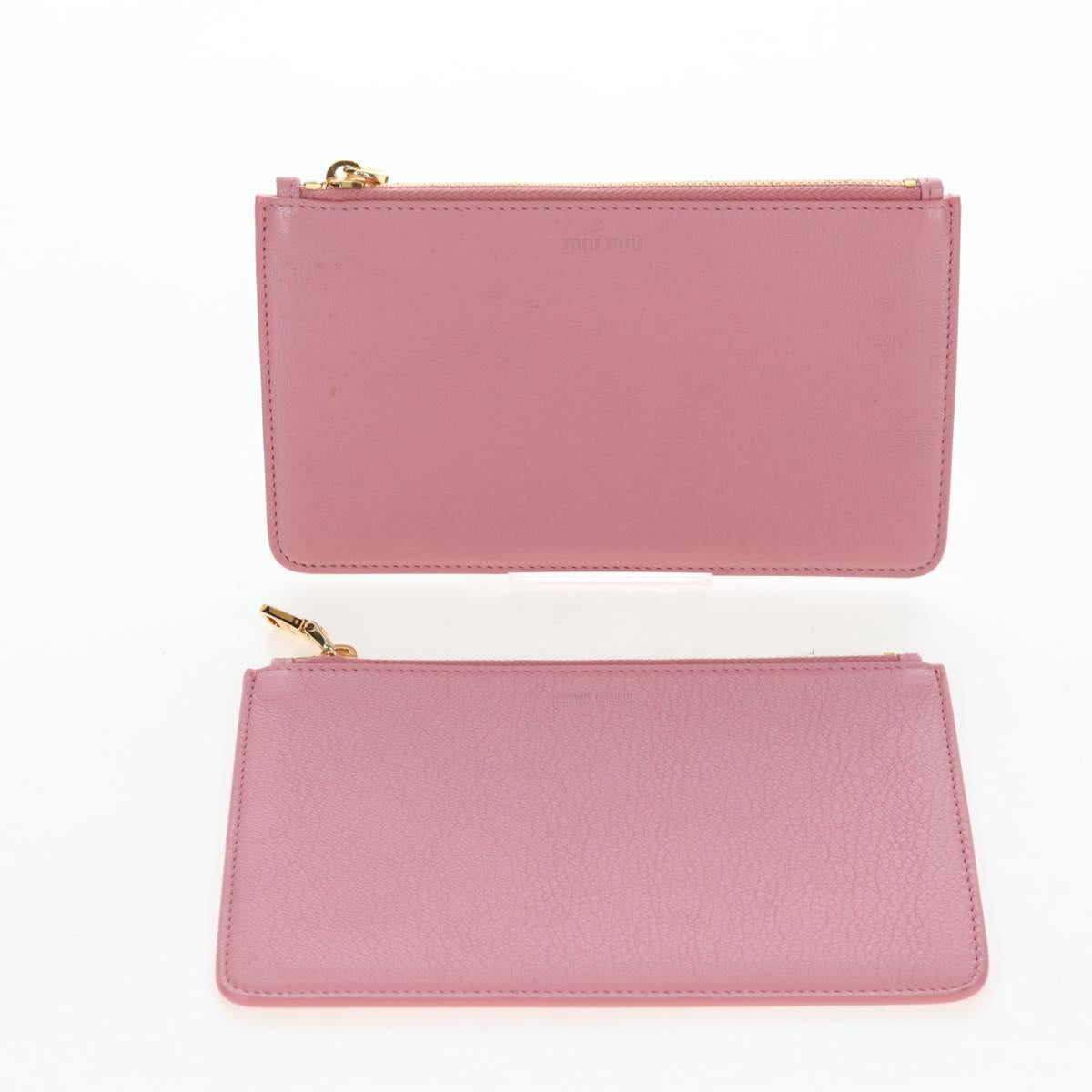 Miu Miu Wallet Leather Pink Auth BA15726V