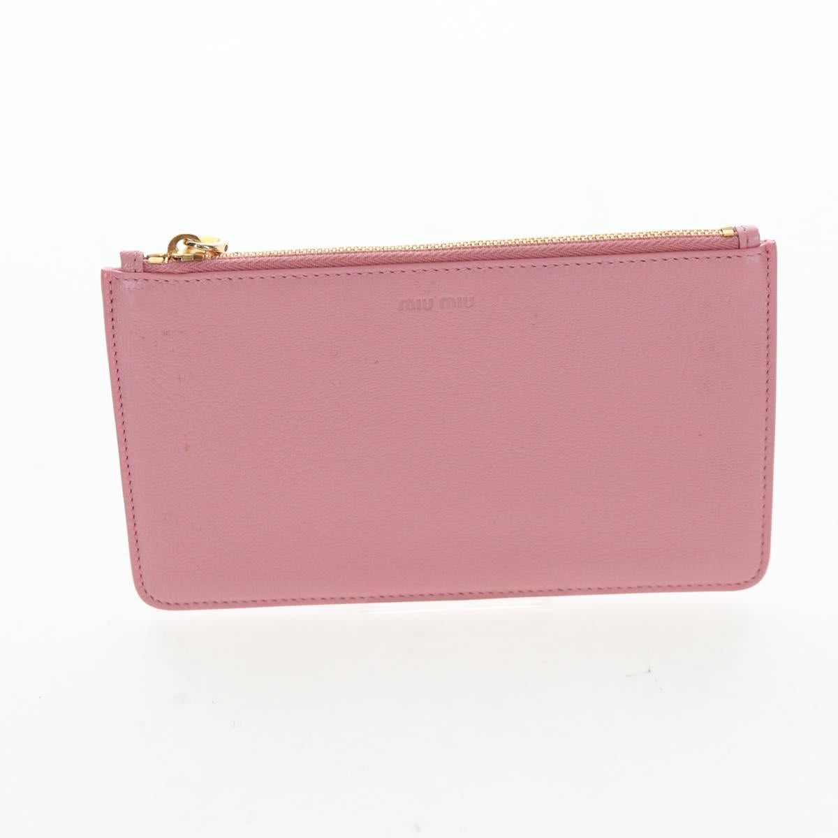 Miu Miu Wallet Leather Pink Auth BA15726V