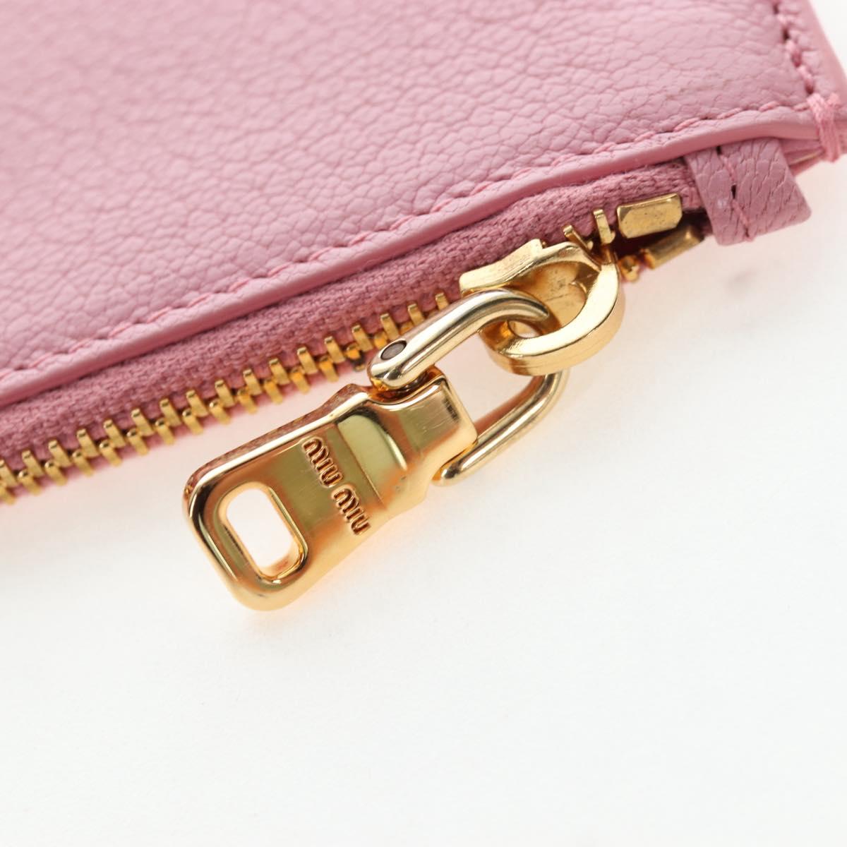 Miu Miu Wallet Leather Pink Auth BA15726V