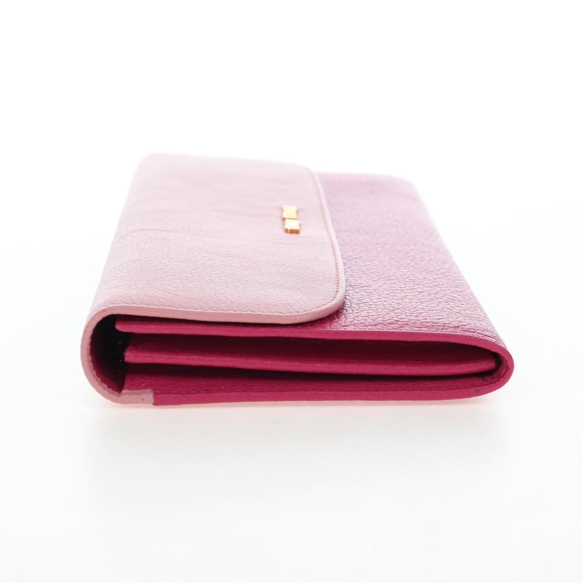 Miu Miu Wallet Leather Pink Auth BA15726V