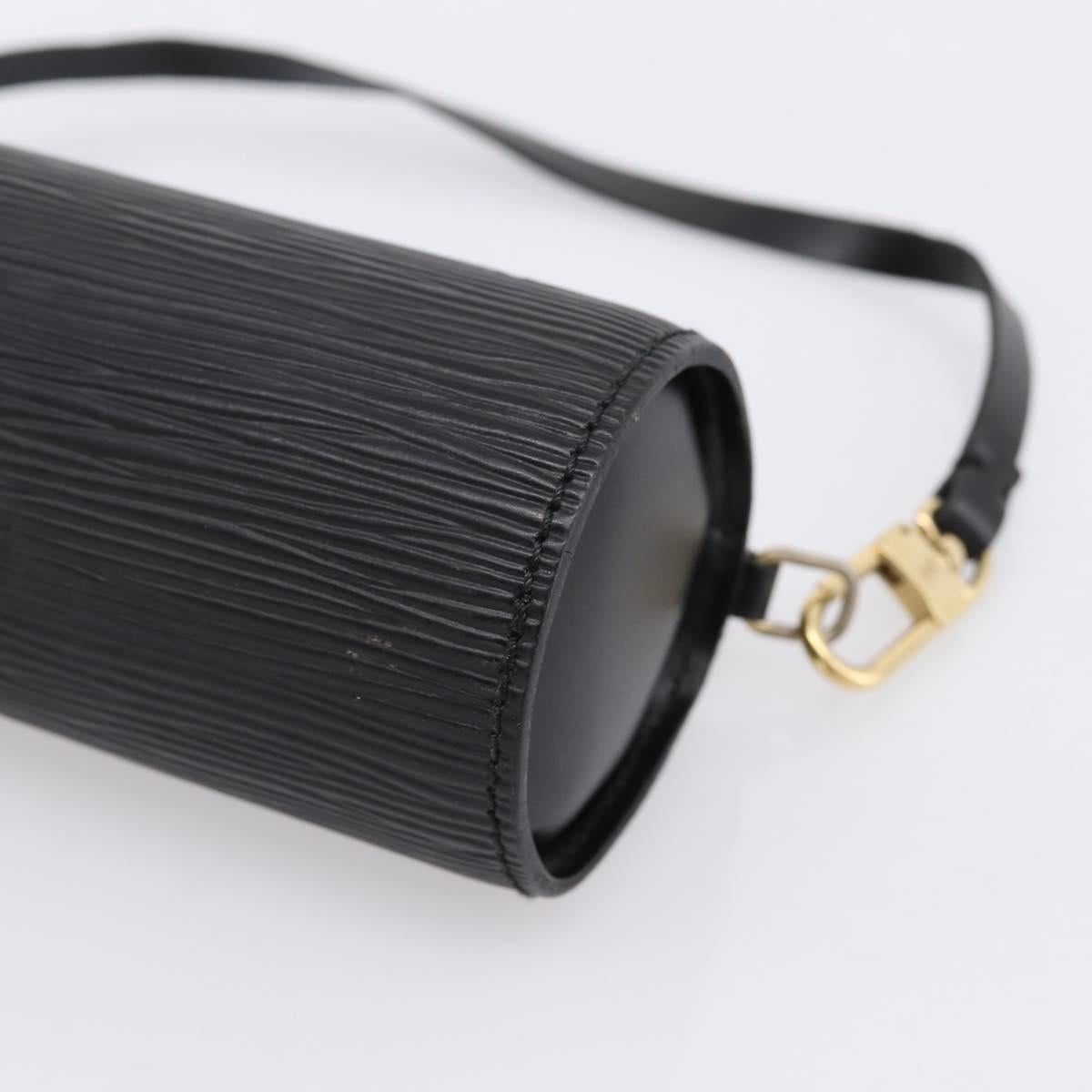 LOUIS VUITTON Epi Soufflot Pouch Black LV Auth BA15729