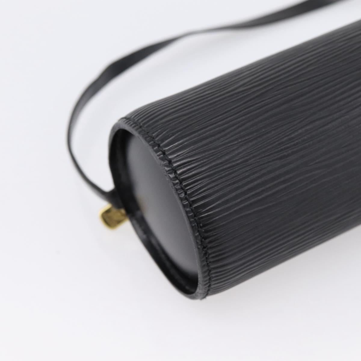 LOUIS VUITTON Epi Soufflot Pouch Black LV Auth BA15729