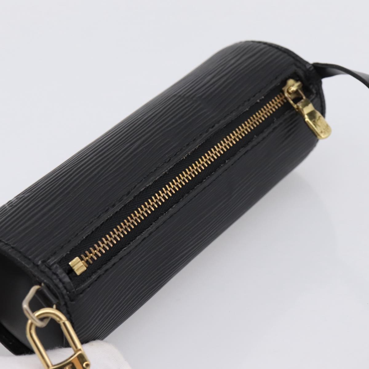 LOUIS VUITTON Epi Soufflot Pouch Black LV Auth BA15729