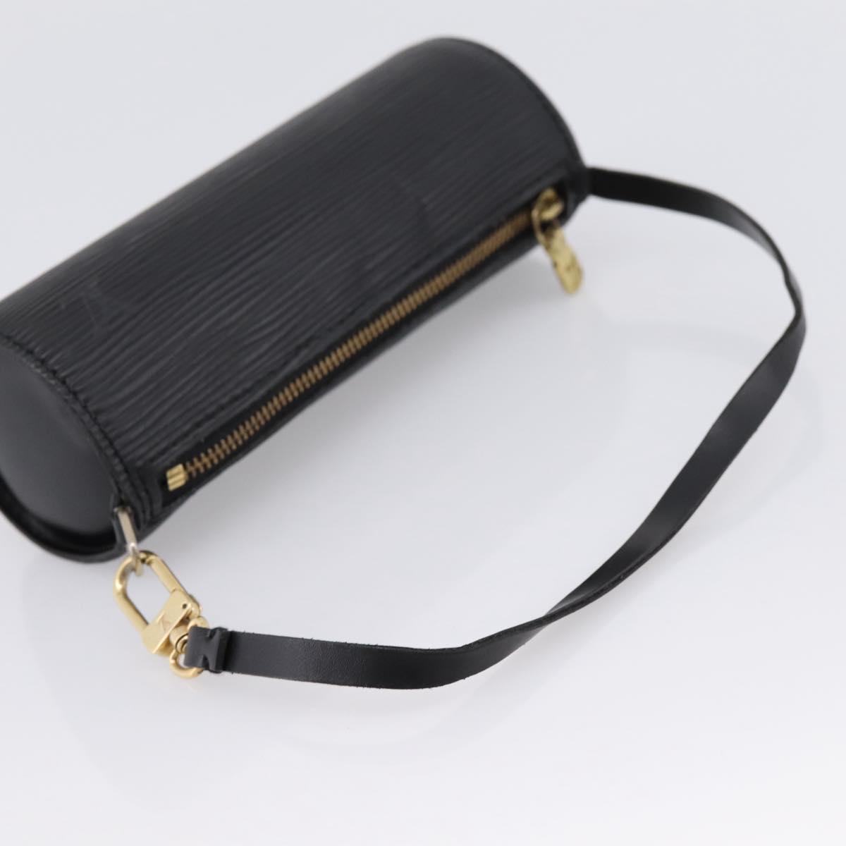 LOUIS VUITTON Epi Soufflot Pouch Black LV Auth BA15729