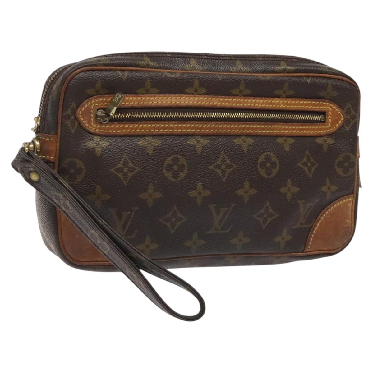LOUIS VUITTON Monogram Marly Dragonne GM Clutch Bag M51825 LV Auth BA1573