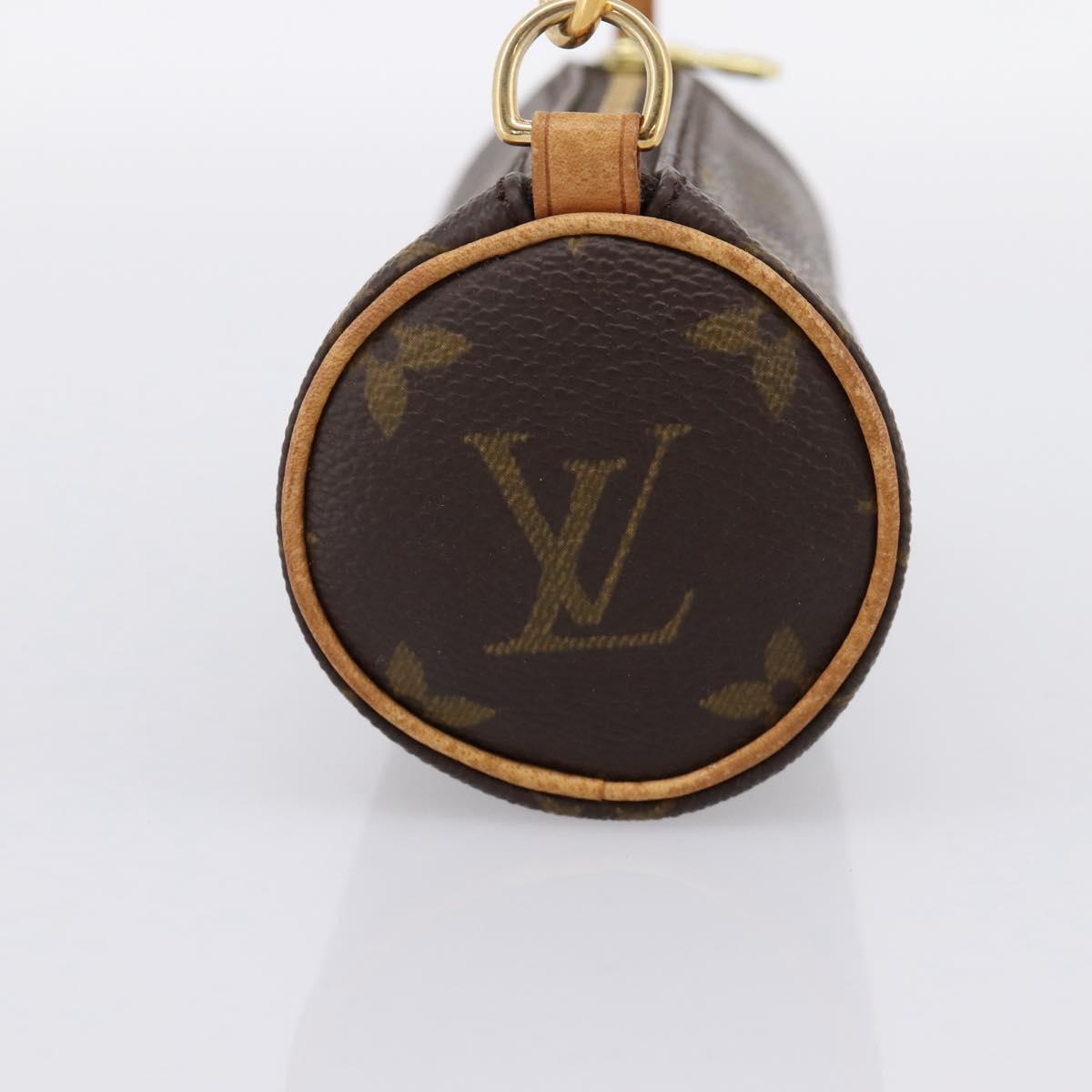 LOUIS VUITTON Monogram Papillon Pouch LV Auth BA15730